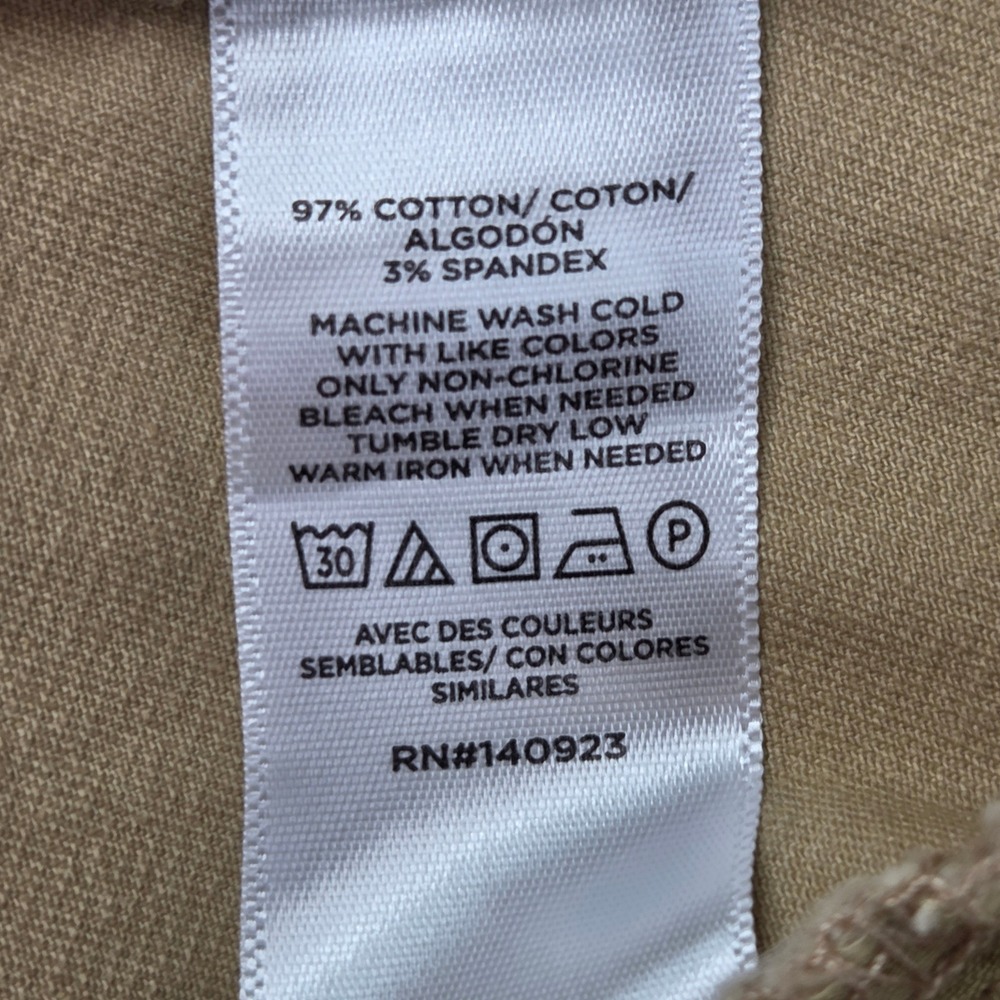 Loft Pants Women 14 Tan Wide Leg Chino Trousers Excellent - Picture 10 of 11